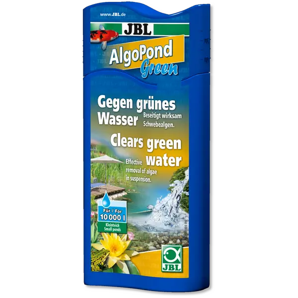 JBL AlgoPond Green – Премахва проблемите с позеленяването на водата (плуващи алги) - 500 ml