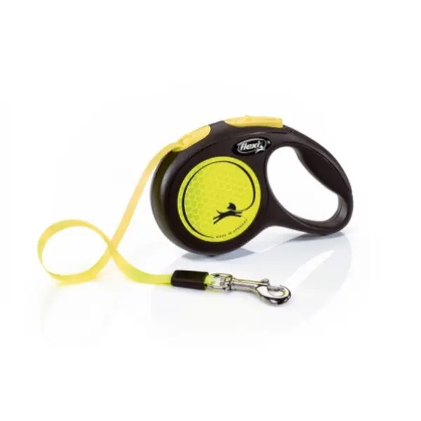Flexi  Classic Neon XS Mini- 3м лента, до 12кг - светлоотразителен