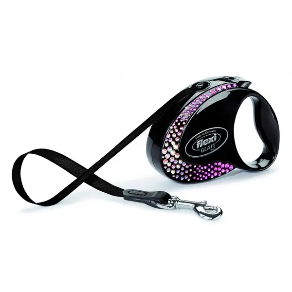 Flexi  GLAM Composition S - 3м лента, до 12кг - цвят черен