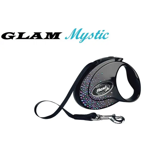 Flexi  GLAM Mystic S - 3м лента, до 12кг - цвят черен