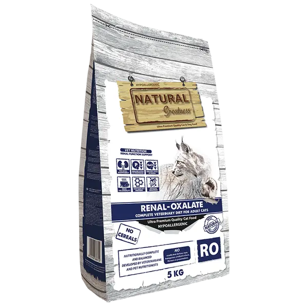 Natural Greatness VET Renal – Oxalate Cat - Гранулирана лечебна храна за котки с хронична бъбречна недостатъчност - 1,5 кг