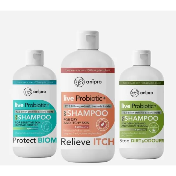 anipro Live Probiotic+ Protеct Biom - пробиотичен шампоан за кучета за защита на микробиома, 250 мл