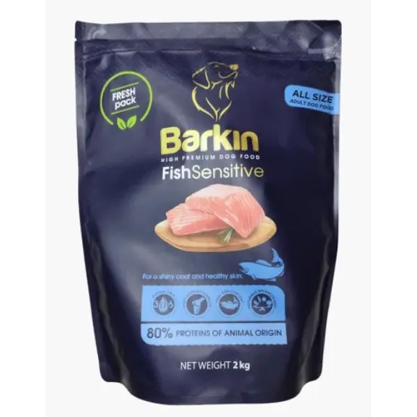 Barkin High Premium Fish Sensitive - суха храна за кучета от всички породи с риба - 2 кг