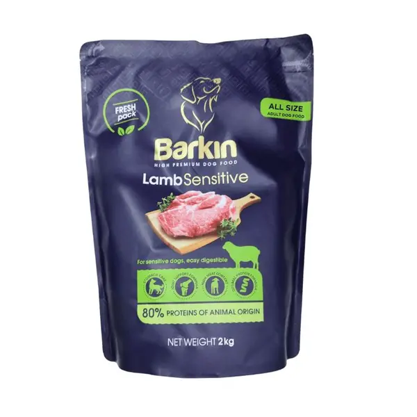 Barkin High Premium Lamb Sensitive - суха храна за кучета с чувствително храносмилане, с агнешко - 2 кг