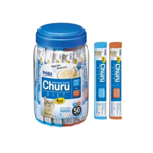 Inaba Churu Diet Tuna and Chicken - Нискокалорично лакомство за котки с пилe или риба тон - 50 бр x 14 г
