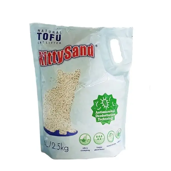 Tofu Cat Litter KittySand Green Tea - Соева котешка тоалетна с аромат на зелен чай - 6 л / 2,5 кг