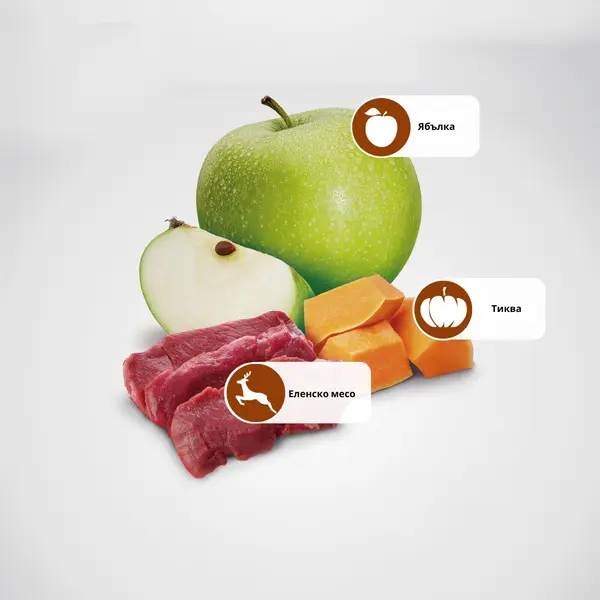 N&D Pumpkin Venison & Apple Adult Medium & Maxi – суха храна без зърнени култури за кучета над 1 година от средни и едри породи, с еленско, тиква и ябълка - 12 кг