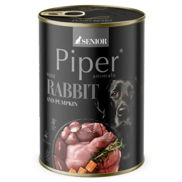 Piper Senior with Rabbit and Pumpkin - пълноценна храна за възрастни кучета със заек и тиква - 400 г