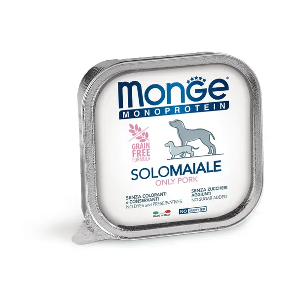Monge Monoprotein Dog Paté only Pork - терин пастет за кучета в зряла възраст със свинско - 150 г