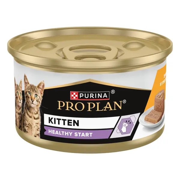 Pro Plan Kitten Healthy Start - Пълноценна мокра храна за малки котенца под 1 година с пилешко - консерва 85 г