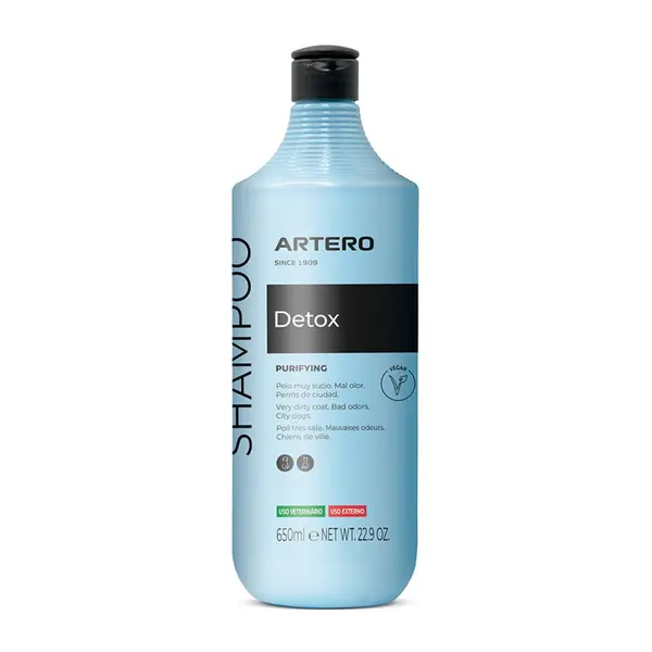 Artero Detox Shampoo - Детоксикиращ и възстановяващ шампоан за кучета и котки - 650 мл