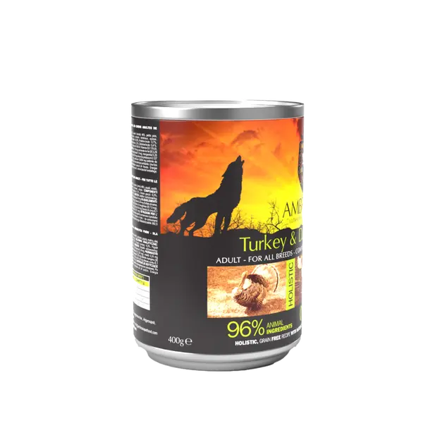 Ambrosia All Breed Turkey & Duck - здравословна храна за кучета от всички породи с Пуйка и Патица  - 400 гр.