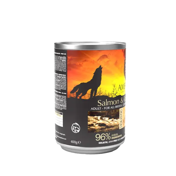Ambrosia All Breed Salmon & Rabbit - здравословна храна за кучета от всички породи със Сьомга и Заек - 400 гр.