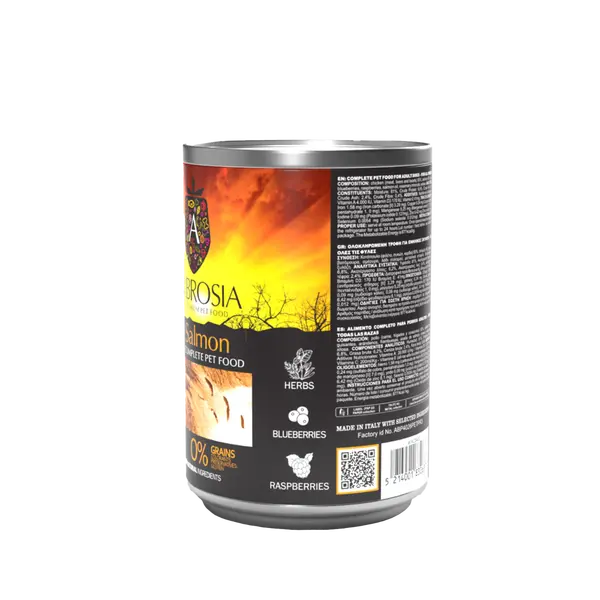 Ambrosia All Breed Chicken & Salmon - здравословна храна за кучета от всички породи с Пиле и Сьомга - 400 гр.