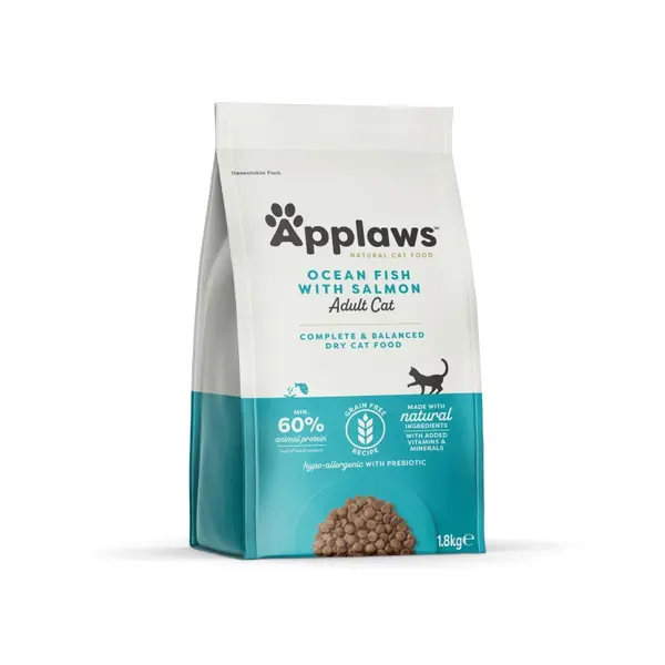 Applaws Cat Adult Ocean Fish & Salmon - Суха храна за котки с океански риби и сьомга - 6 кг