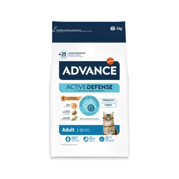 Advance Cat Adult - Суха храна за котки с пилешко и ориз - 3 кг