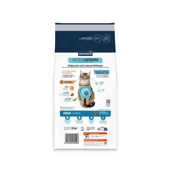 Advance Cat Adult - Суха храна за котки с пилешко и ориз - 15 кг