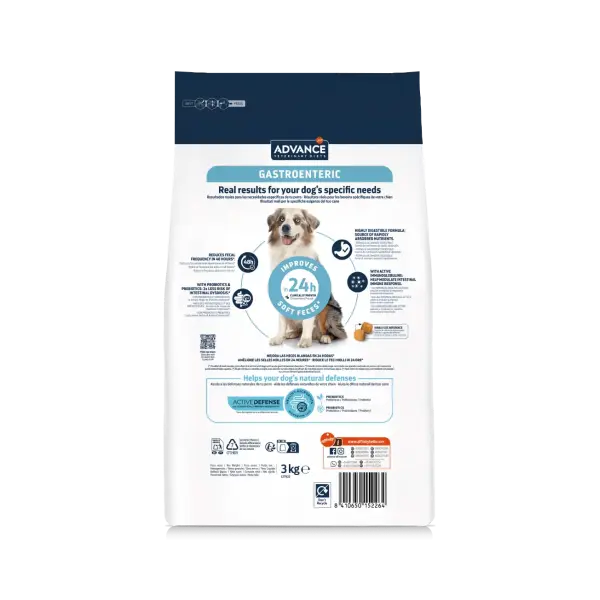 Advance Dog VET Diets Gastroenteric - Ветеринарна диета за кучета със стомашно-чревни заболявания - 3 кг