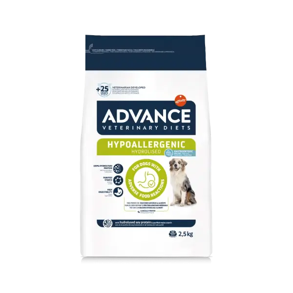 Advance Dog VET Diets Hypoallergenic - Ветеринарна диета за кучета с хранителни алергии и непоносимости - 2.5кг