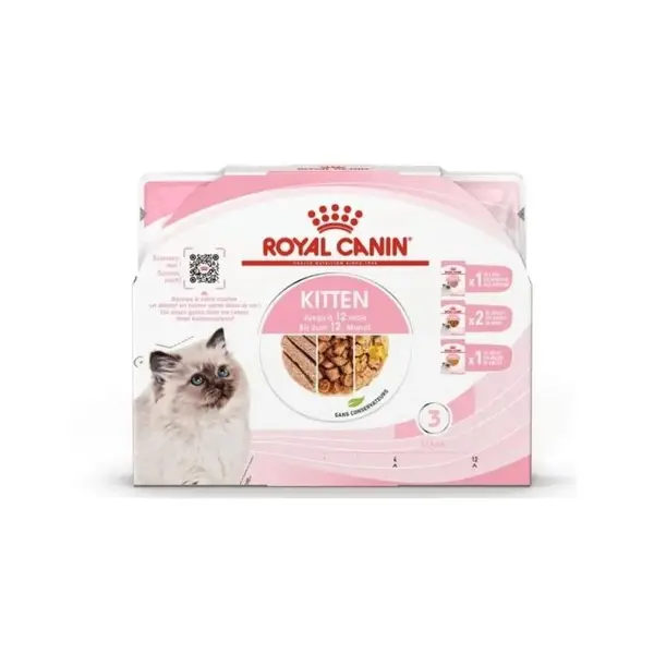 Royal Canin Kitten Multipack - Пълноценна мокра храна за котенца и бременни котки -  4х85 г