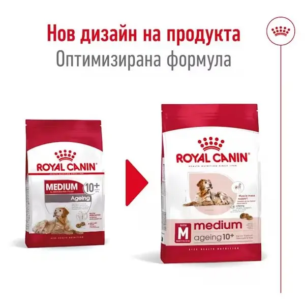 Roayl Canin Medium Ageing 10+ - Пълноценна храна за кучета в напреднала възраст от средни породи над 10 години - 15 кг