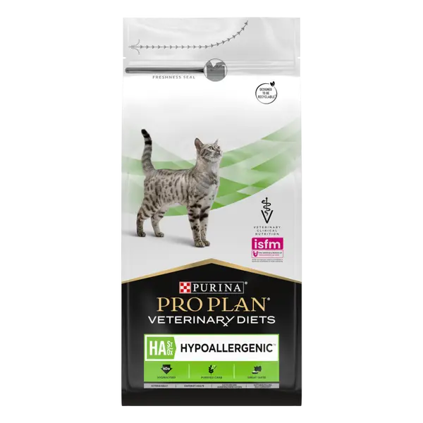 Purina ProPlan Hypoallergenic HA - суха храна за котки с хранителни алергии и непоносимост към храни - 1,3 кг