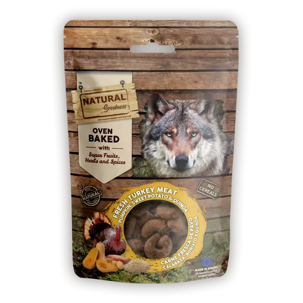 Natural Greatness Oven Baked Biscuit Digestive -  Натурални печени бисквити за кучета, подпомагащи храносмилателната система - 100 г