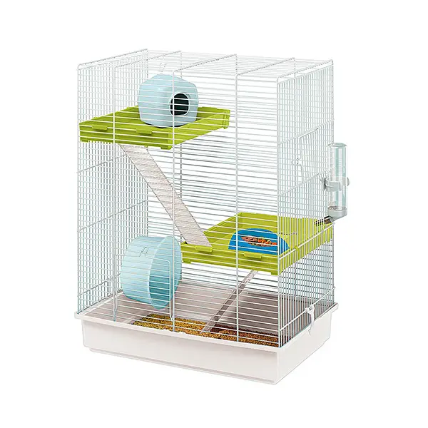 Ferplast Hamster Tris White - Оборудвана клетка за хамстери на три нива 46 х 29 х h58 см