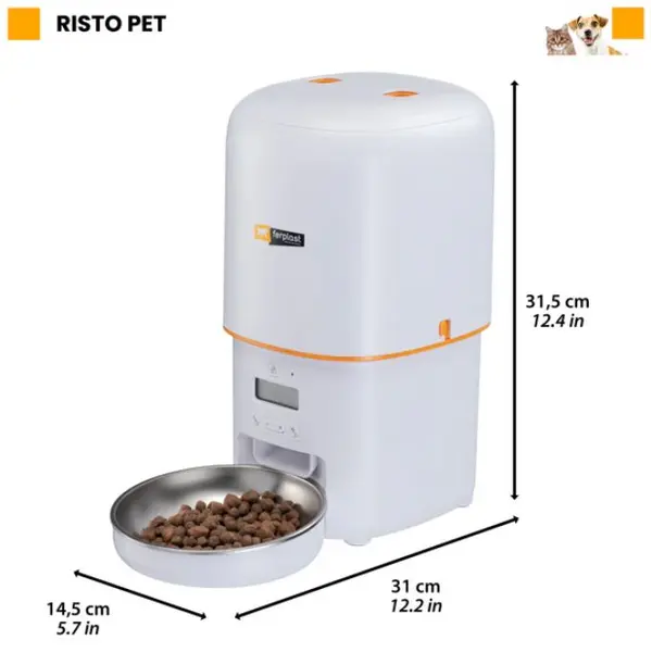 Ferplast Risto Pet Feeder - Автоматичен диспенсър за храна за кучета и котки