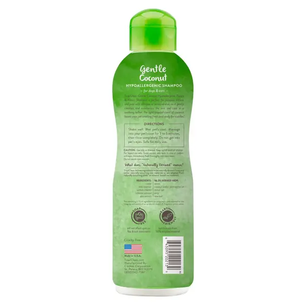 TropiClean Gentle Coconut Hypoallergenic Puppy and Kitten Shampoo - Хипоалергенен шампоан за кученца и котенца - 355 мл