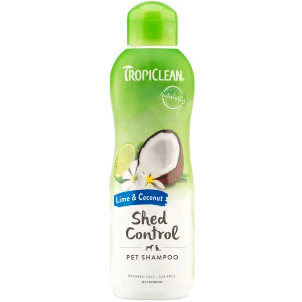 TropiClean Lime & Coconut Shed Control Шампоан за Контрол на Скубането с Лайм и Кокос - 355 мл