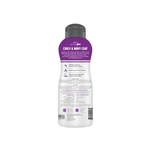 TropiClean Perfect Fur Curly & Wavy Coat Shampoo - Шампоан за Кучета с Къдрава и Вълниста Козина - 473 мл