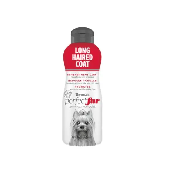 TropiClean  Perfect Fur Long Haired Coat Shampoo - Шампоан за Кучета с Дълга Козина - 473 мл