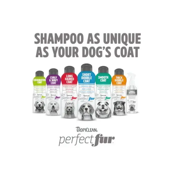 TropiClean Perfect Fur Curly & Wavy Coat Shampoo - Шампоан за Кучета с Къдрава и Вълниста Козина - 473 мл