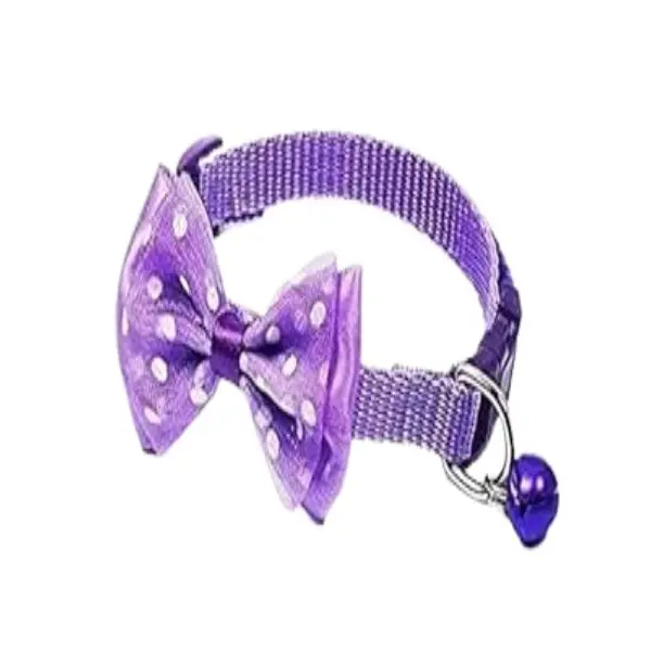 PlayMe Dog collar with bow tie - Нашийник с папионка 19-32 см - кафяв