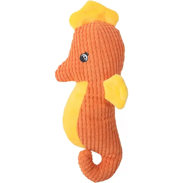 PlayMe Plush Seahorse - Играчка за куче Плюшено Морско конче 25 см, оранжево