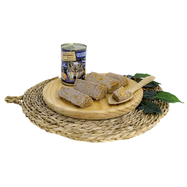 Natural Greatness Salmon with Turkey - Консерва за кучета със сьомга и пуйка, тиква, батати и облепиха - 400 г