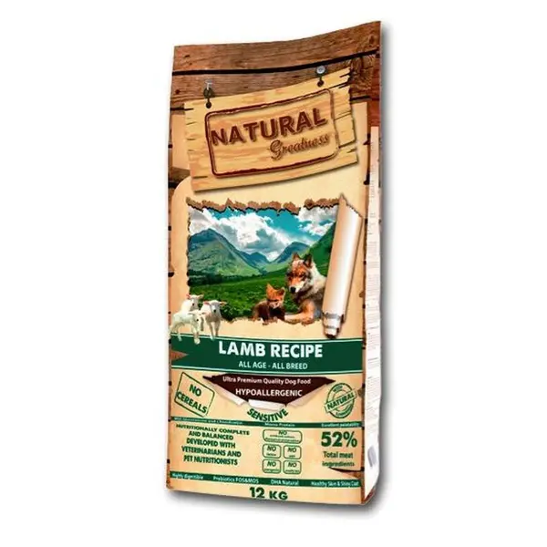 Natural Greatness Lamb Recipe Sensitive All Breed - премиум храна за кучета от всички породи с чувствително храносмилане