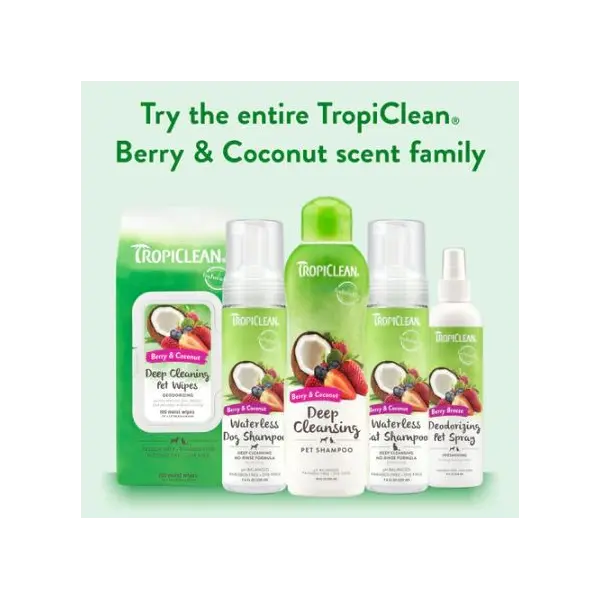 TropiClean Berry & Coconut Deep Cleansing - Шампоан с горски плодове и кокос - 355 млl