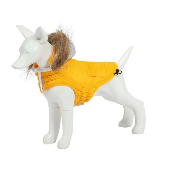 Freedog Pooch Coat YELLOW - Непромокаемо яке с качулка, жълто