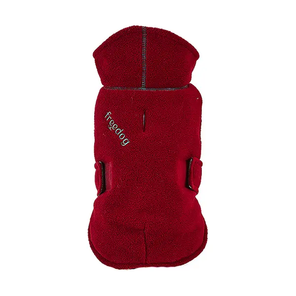 Freedog SnowPuff Polar BURGUNDY - Поларено яке за куче, тъмно червено