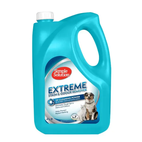 Simple Solution Extreme - Мощен препарат против петна и миризми от котки и кучета, 4 л
