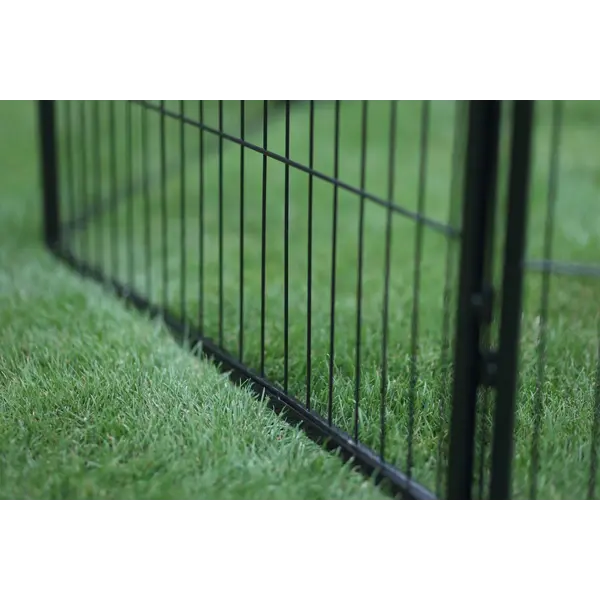 Kerbl Dog and Puppy Outdoor Pen – Метално заграждение за кучета или котенца, усилена с врата, 8 части