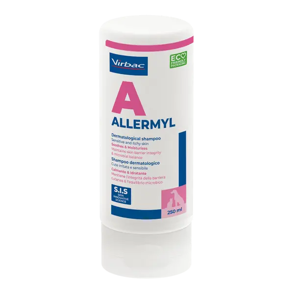 Virbac Allermyl Shampoo - Противовъзпалителен, антисептичен и имуномодулиращ шампоан за кучета и котки - 250 мл