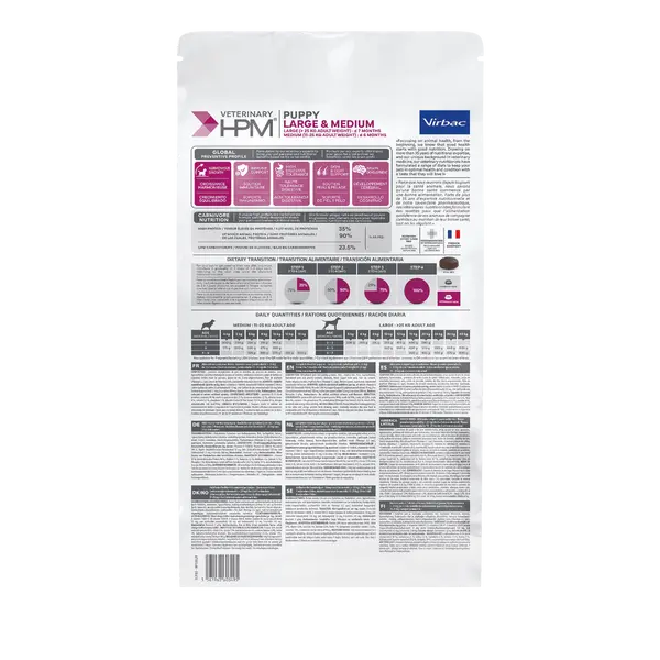 Virbac HPM Puppy Large & Medium Dog- за кученца средни и едри породи - 3 кг