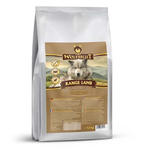 Wolfsblut Range Lamb Small Breed - суха храна за дребни породи кучета с агнешко и ориз, 7,5 кг