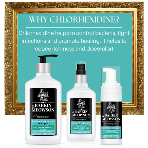 Barkin & Meowson MedЕxpert Chlorhexidine - сух шампоан - спрей без изплакване, 150 мл
