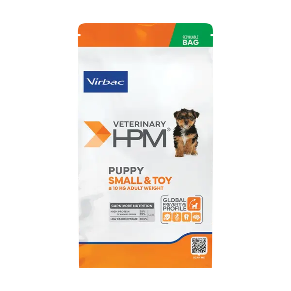 Virbac HPM Puppy Small & Toy Dog- за кученца мини и малки породи  - 3 кг