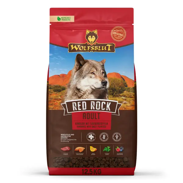 Wolfsblut Red Rock Adult - храна за кучета с кенгуру и тиква, 12.5 кг