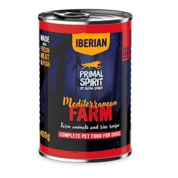 Primal Spirit Mediterranean Farm - Пълноценна мокра храна за кучета с пилешко месо - консерва 400 г